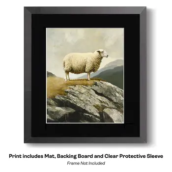 Ram Tough - Farm Animal Art Print - 8"x10" Artwork