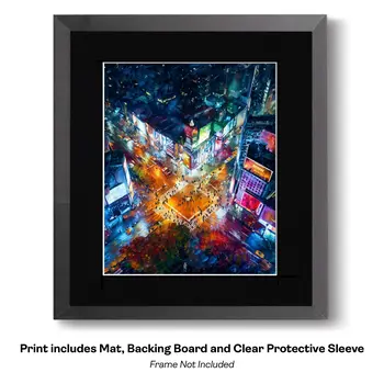 Impressionism Above the City Crosswalk - Impressionism: Cityscape Art Prints - 8"x10" Artwork