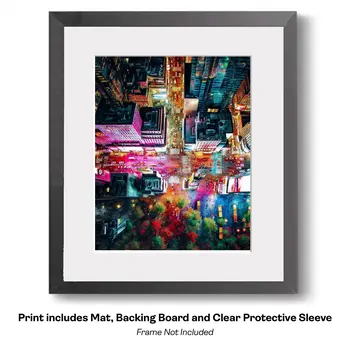 Impressionism Above the City Crosswalk - Impressionism: Cityscape Art Prints - 8"x10" Artwork