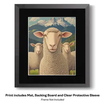 Ram Tough - Farm Animal Art Print - 8"x10" Artwork