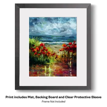 Impressionism Sandy Path to Favorite Beach : Impressionism 8”x10” Art Print