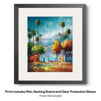 Impressionism Sandy Path to Favorite Beach : Impressionism 8”x10” Art Print