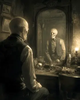 Skeletal Reflection Art Print - 8"x10" Artwork