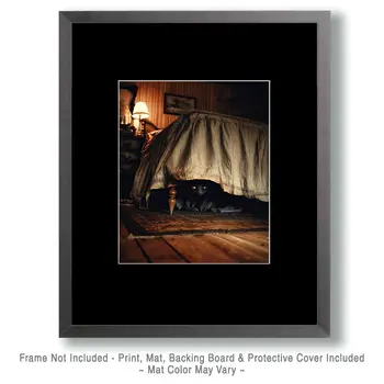 Chupacabra Under Bed Art Print - 8"x10" Artwork