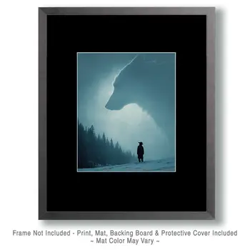 Wolf Spirit Cloud Art Print - 8"x10" Artwork