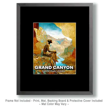 Vintage Fairy Grand Canyon Souvenir Art Print - 8"x10" Artwork