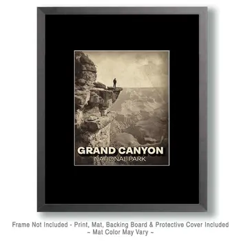 Antique Style Grand Canyon Souvenir Art Print - 8"x10" Artwork