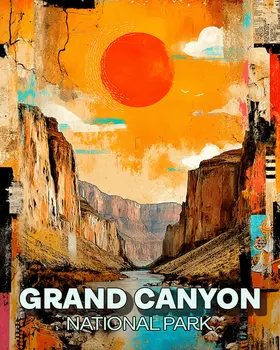 LowBrow Grand Canyon Souvenir Art Print - 8"x10" Artwork