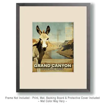 Donkey Grand Canyon Souvenir Art Print - 8"x10" Artwork
