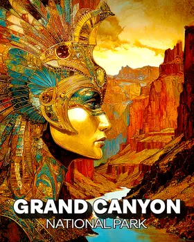 Ancient Spirit Grand Canyon Souvenir Art Print - 8"x10" Artwork