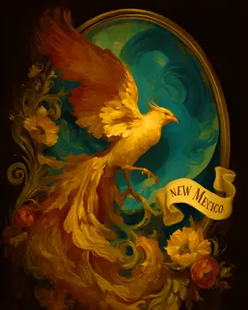 Vintage Phoenix New Mexico Souvenir Art Print - 8"x10" Artwork