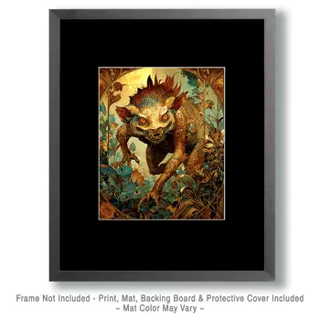 SW Nouveau Chupacabra - American Southwest Art Print - 8"x10" Artwork