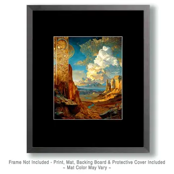 SW Nouveau Monument Valley Morning - American Southwest Art Print - 8"x10" Artwork