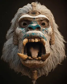 Bigfoot Mask 12 - Mask Art Prints - 8"x10" Artwork