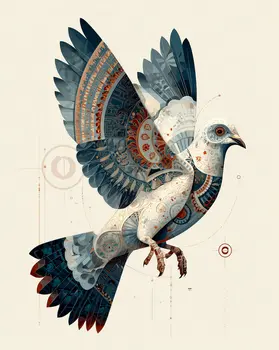 Magical Dove 1  Art Print - 8"x10" Artwork