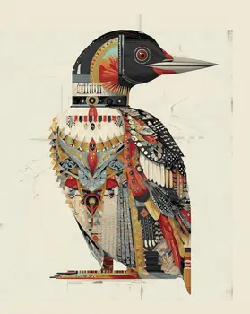 Magical Loon 2  Art Print - 8"x10" Artwork