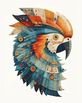 Magical Mighty Macaw Art Print - 8"x10" Artwork
