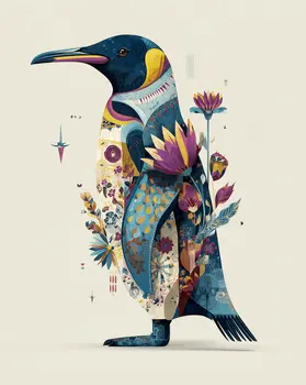 Magical Penguin 1 Art Print - 8"x10" Artwork
