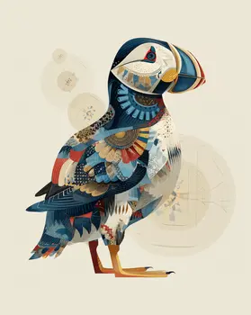 Magical Puffin 1  Art Print - 8"x10" Artwork
