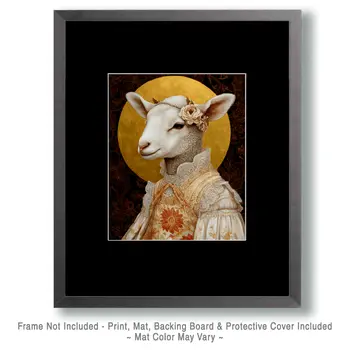 Princess Ewe Farm Animal Art Print - 8"x10" Artwork