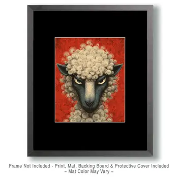Evil Ewe Farm Animal Art Print - 8"x10" Artwork