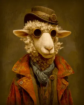Mr. Lambert Farm Animal Art Print - 8"x10" Artwork