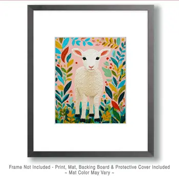 Lost Little Lamb Farm Animal Art Print - 8"x10" Artwork
