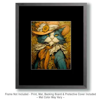 Monseur Cat Western Art Print - 8"x10" Artwork