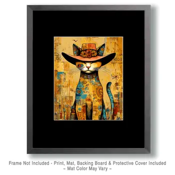 Low Slow Chuck the Cat Western Art Print - 8"x10" Artwork