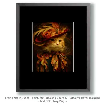 Cat Belle Femme Portrait Western Art Print - 8"x10" Artwork