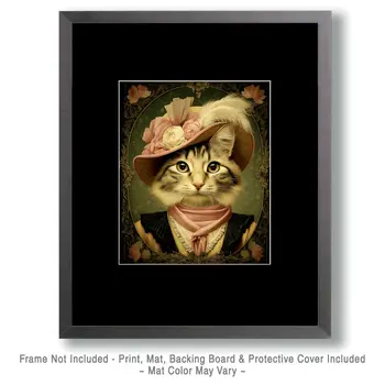Miss Molly Kitty Kat Western Art Print - 8"x10" Artwork