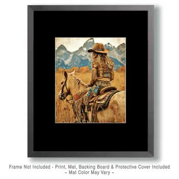 Hip Cowgirl Western Art Print - 8"x10" Artwork