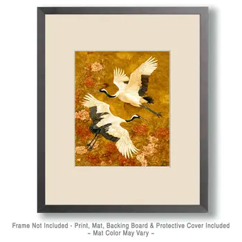 Crane Birds Ornithological Art Print - 8"x10" Artwork