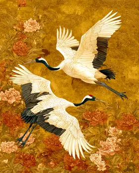 Crane Birds Ornithological Art Print - 8"x10" Artwork