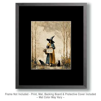 Respect All Life Witch - Wiccan Art Print - 8"x10" Artwork