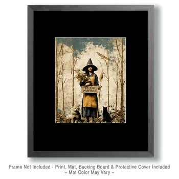 Ye Be Warned Witch - Wiccan Art Print - 8"x10" Artwork