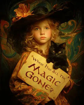 Where has all the Magic Gone #1 - Wiccan Art Print - 8"x10" Artwork
