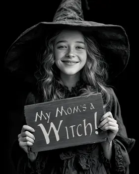 My Mom's a Witch #3 - Wiccan Art Print - 8"x10" Artwork