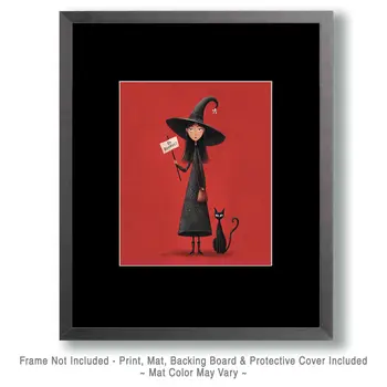 Oh Boooo Witch - Wiccan Art Print - 8"x10" Artwork
