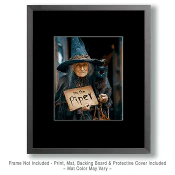 Pay the Piper Witch - Wiccan Art Print - 8"x10" Artwork