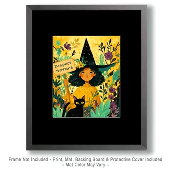 Respect Nature Witch #2 - Wiccan Art Print - 8"x10" Artwork
