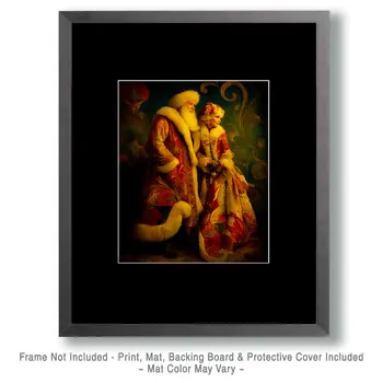 Mr. & Mrs. Claus Christmas Art Print - 8"x10" Artwork