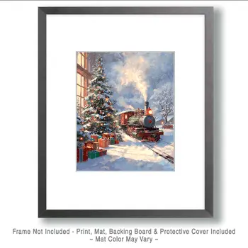 X-Mas Train Christmas Art Print - 8"x10" Artwork