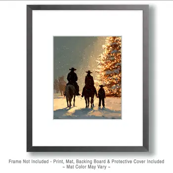 Western Homecoming Christmas Art Print - 8"x10" Artwork