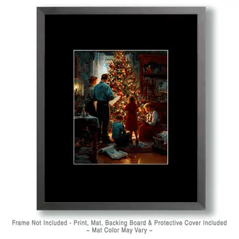 Family X-Mas Eve Christmas Art Print - 8"x10" Artwork