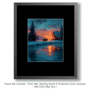 Country X-Mas Eve Christmas Art Print - 8"x10" Artwork
