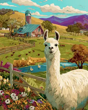 Hillside Alpaca & Llama Art Print - 8"x10" Artwork