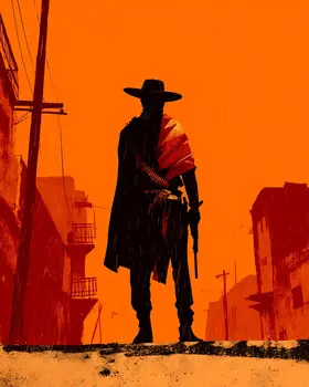 Cowboy Ready for Anything American West Art Print - 8"x10" Artwork