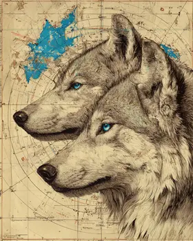 Wolf Range American West Art Print - 8"x10" Artwork for 11"x14" Frame