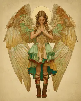 Young Northern Angel - Angelic Art Print - 8"x10" Artwork